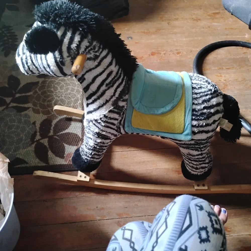 Plush Zebra Rocking Toy - Picture 3 of 3